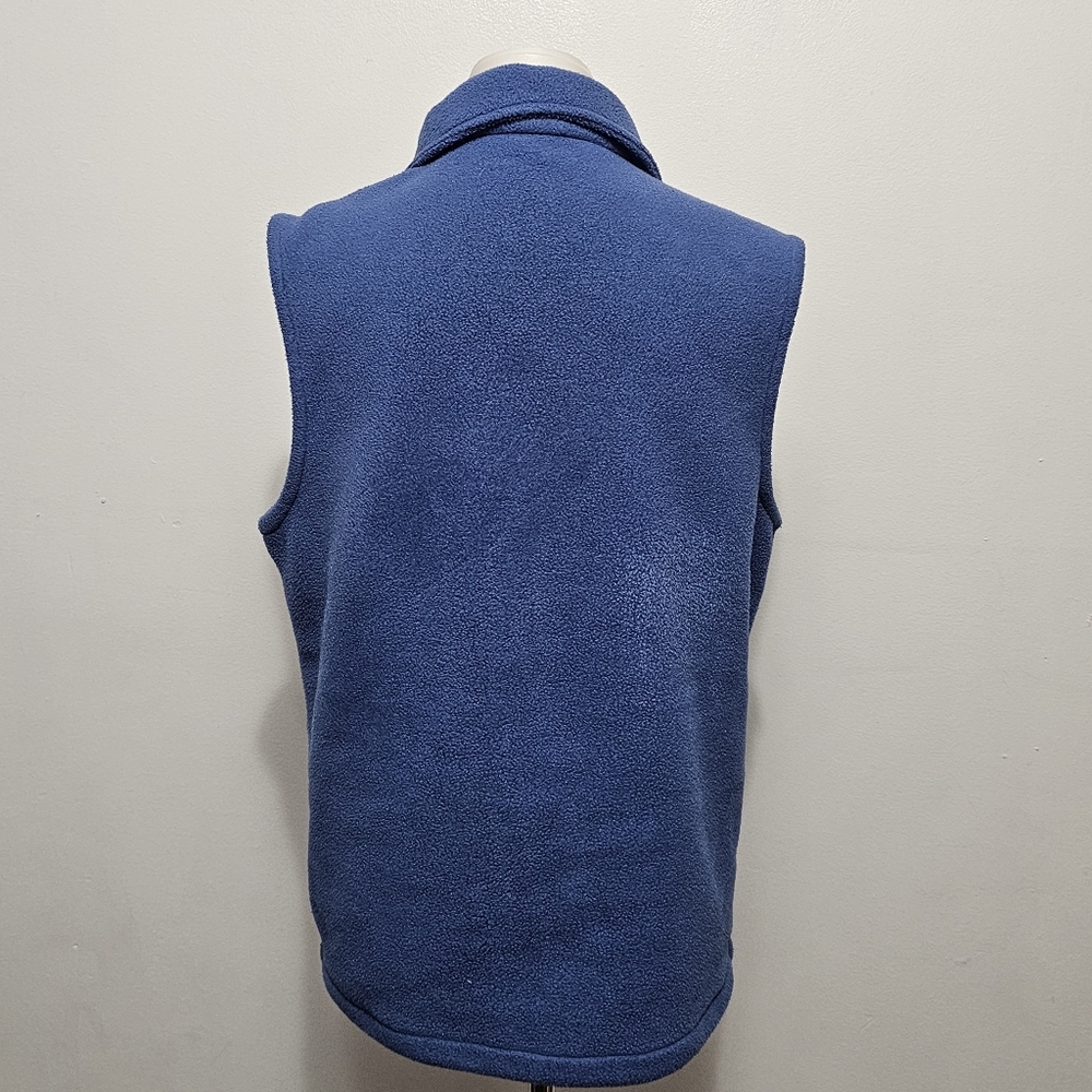 Columbia Blue Fleece Vest Size Medium Rustic Outdoor Blokecore Hiking Camping - Picture 5 of 8